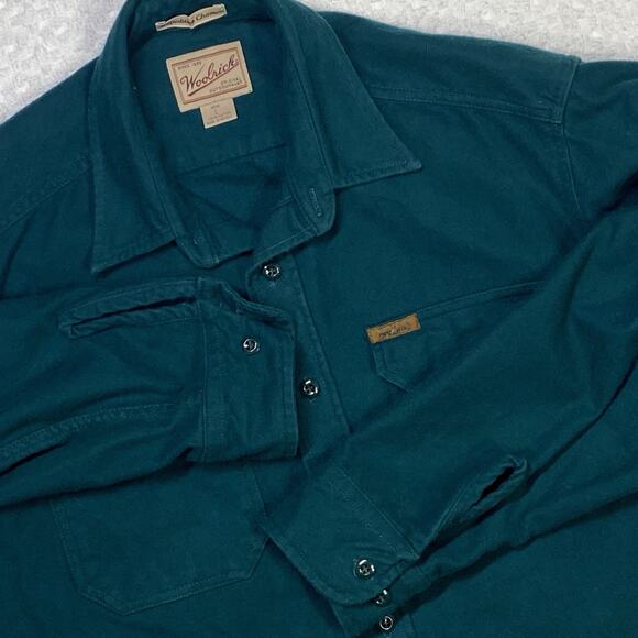 Woolrich Flannel Shirt Mens Large Sportsman Chamois Workwear VINTAGE USA 90s - Picture 1 of 9